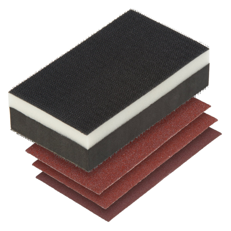 Wolfcraft ruční brousek sada 125x70x35 mm 2892000