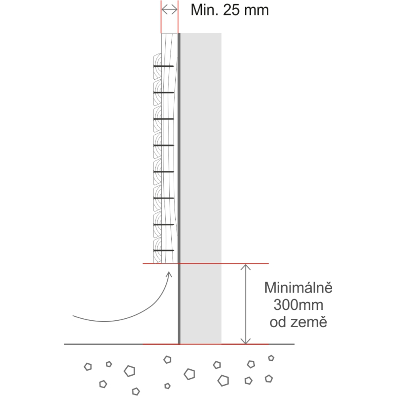 Fasádní obklad Rhombus Thermo borovice 26 x 68 x 3000 mm AB (30°)